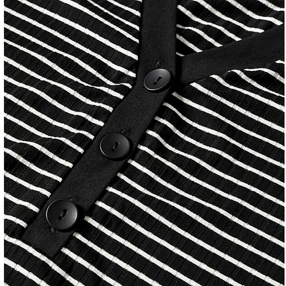 NWOT Buttoned Ribbed Shirt - Picture 4 of 5